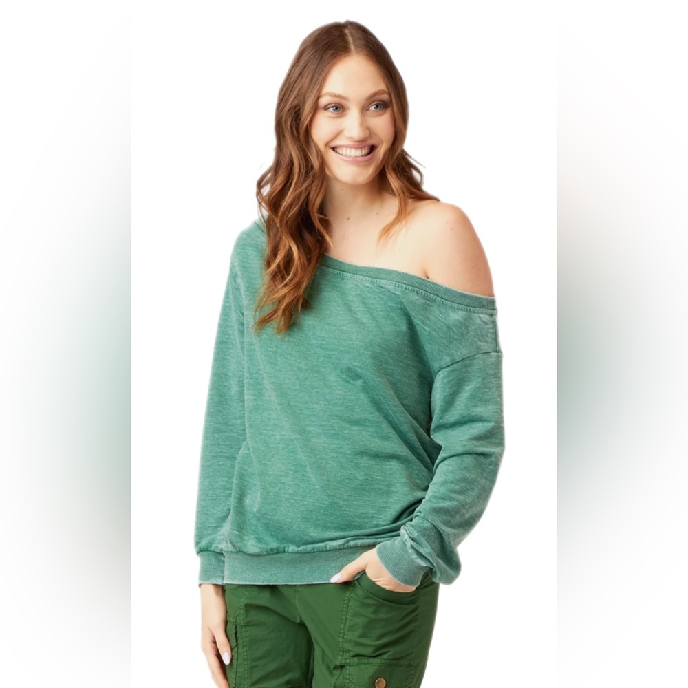XCVI WEARABLES Burnout Tavia Sweatshirt, Green